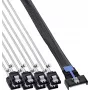 InLine® MCIO x8 jaotuskabel 8x SATA jaoks, 1 m