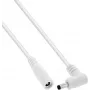 InLine® DC-pikenduskaabel, täisnurkse pistikuga, 4,0 x 1,7 mm, valge, 5 m