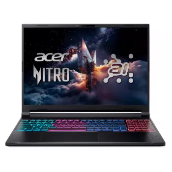 Acer Nitro V 16S AI mängusülearvuti - Ryzen AI 7 350, 16 inch WQXGA 165Hz, 16GB DDR5, 1TB SSD, NVIDIA GeForce RTX 5050, Windows 11 Pro, must