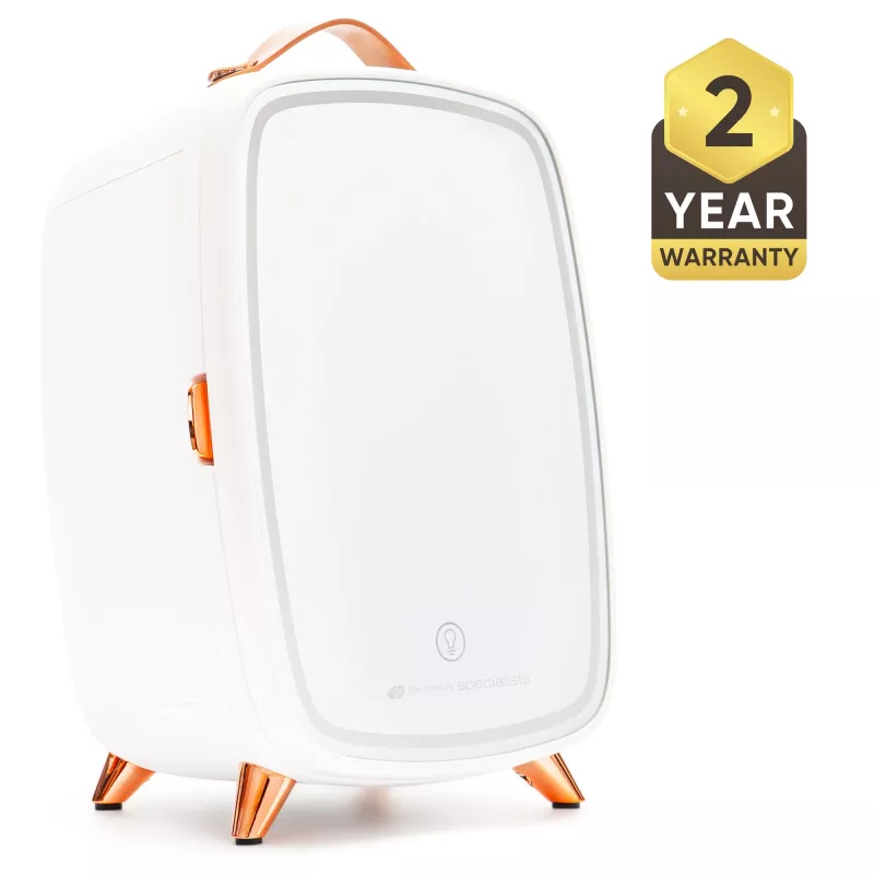 Rio FRBM-EU/1,0 6L Beauty Skincare Fridge LED-peegliga, valge