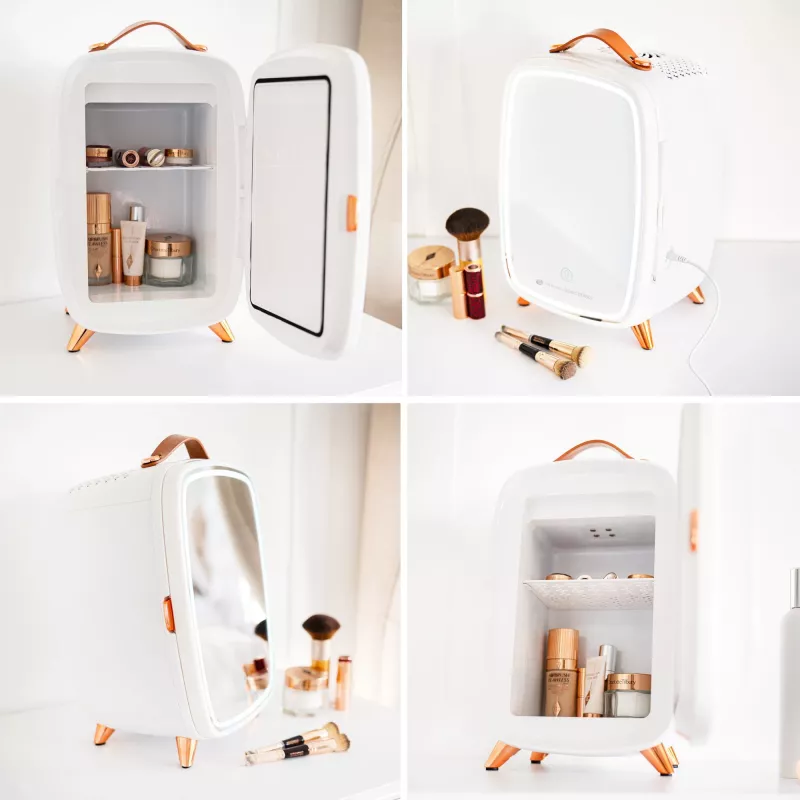 Rio FRBM-EU/1,0 6L Beauty Skincare Fridge LED-peegliga, valge