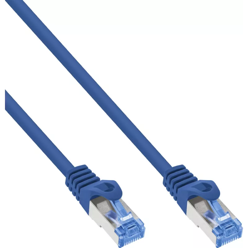 INLINE B-72601B 80-Pack Cat.6A S/FTP LSZH Patch Cable, CCA, Blue, 1m