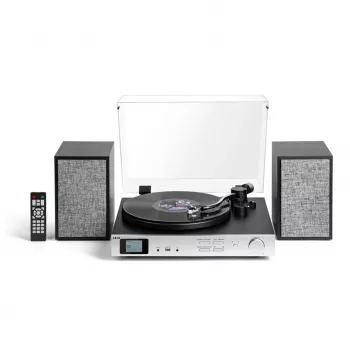 AKAI ATT-500SP rihmülekandega plaadimängija koos väliste kõlaritega, Bluetooth, USB salvestus, must