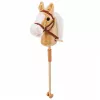 LEAN TOYS Hobuhobune Kepphobune Pea Galopi ja Hirnumise Helidega, Beež, 100 cm
