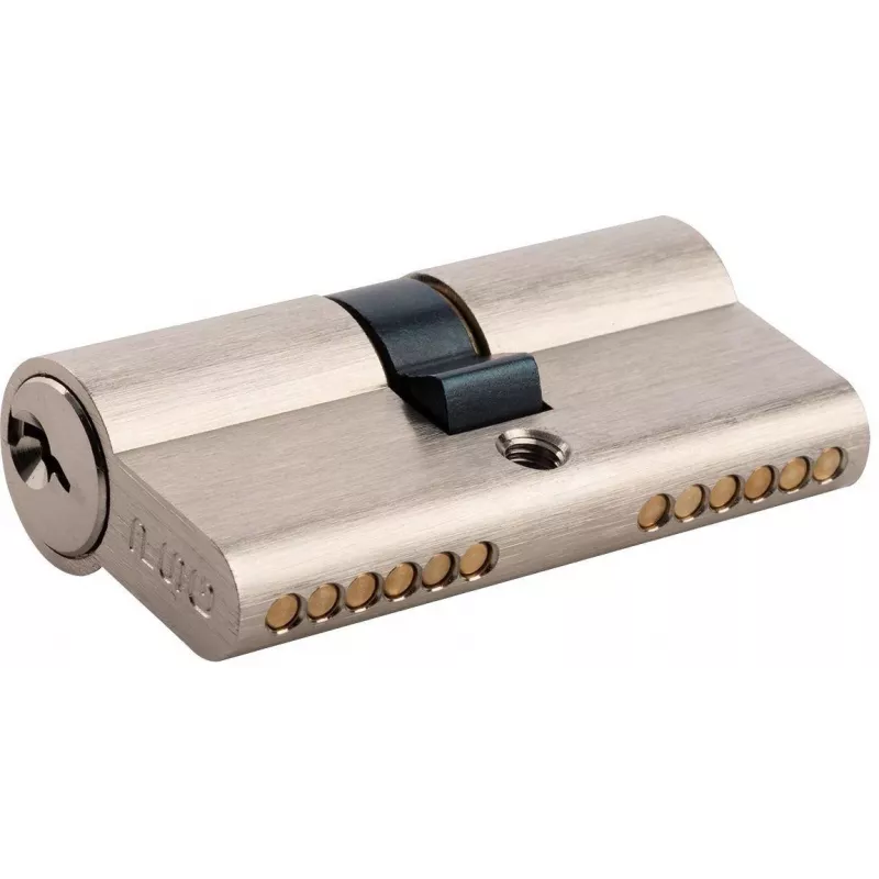 PSG 63.63030.MN Europrofiili topeltsilindrilukk, täismessing, satiin-nikkel, 30/30 mm, 3 võtit