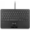 PERIX PERIBOARD-427 H DE juhtmega USB miniklaviatuur integreeritud trackballi ja taustvalgustusega, must
