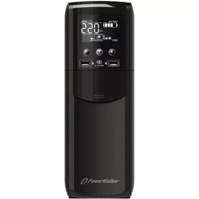 PowerWalker VI 800 CSW Line-Interactive UPS - 800VA/480W, 2 Schuko pistikupesa, AVR, USB