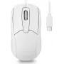 Perixx PERIMICE-209 C W juhtmega USB-C optiline hiir, 1000 DPI, 3 nuppu, kerimisratas, kahekäeline, valge