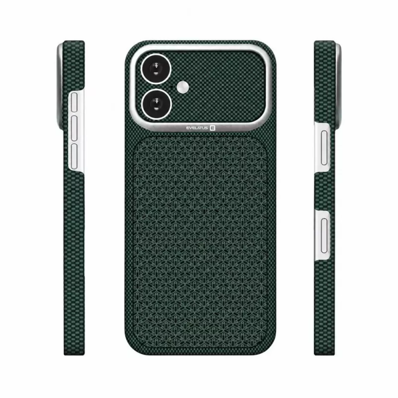 Evelatus Apple iPhone 17 Carbon Premium Edition MagSafe ümbris Roheline