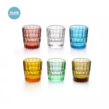 Guzzini Vanity Glass 6 klaasist pitsiklaasi komplekt, erinevad värvid (13140552)
