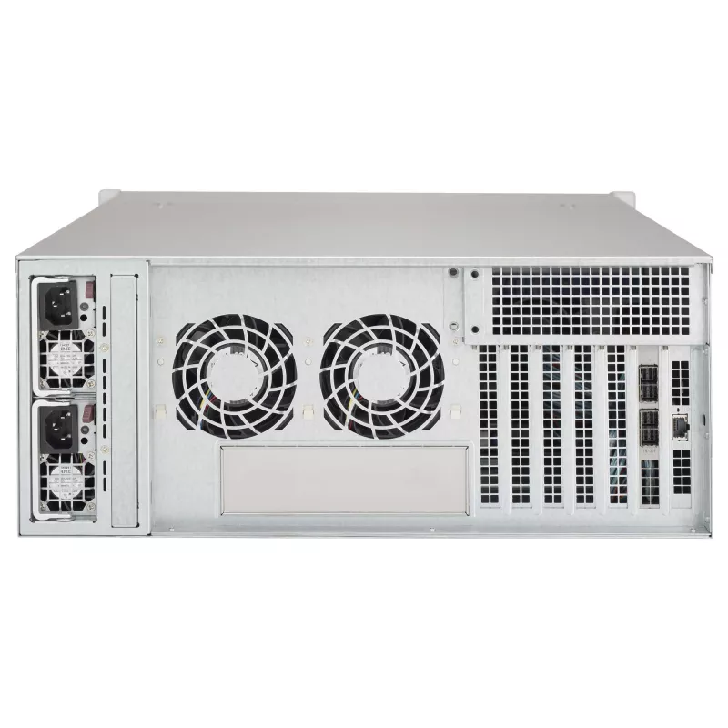 Supermicro SuperChassis 4U CSE-846BE1C-R609JBOD 24 pesaga kuumvahetatav SAS3/SATA3 JBOD-salvestuskorpus koos redundantse 600W Platinum toiteallikaga