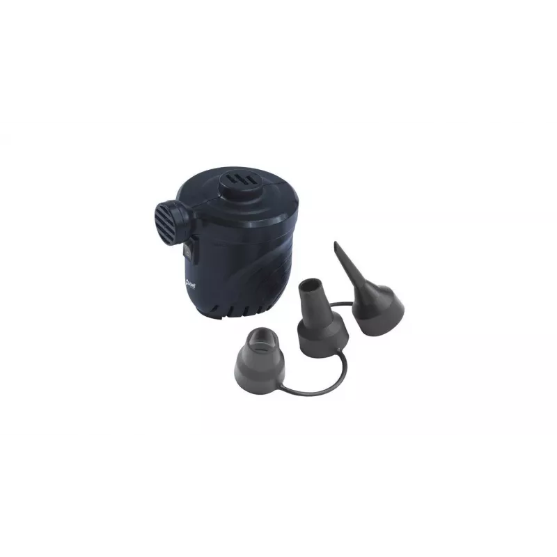Outwell 651062 Elektriline õhupump - 12V DC / 230V AC, täitmine ja tühjendamine, 3 universaalset otsikut, must