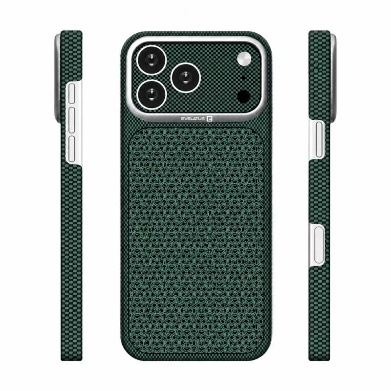 Evelatus Apple iPhone 17 Pro Carbon Premium Edition MagSafe kest roheline