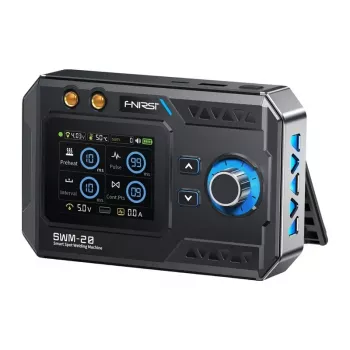 FNIRSI SWM-20 Manuaalne punkthigisti 800A tippvool 99-astmeline reguleeritav võimsus 0,96-tollise OLED-ekraaniga, USB-C laadimine, sisseehitatud 6000mAh aku, kaasaskantav käeshoitav keevitusmasin 18650/26650/32650 akupakkide kokkupanekuks