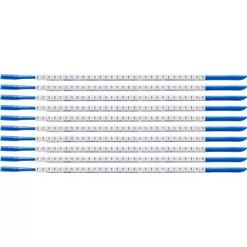 Brady SCN-07-1 klambriga juhtmesilt, legend 1, valge, kaabli läbimõõdule 1,9-2,4 mm, 300 tk