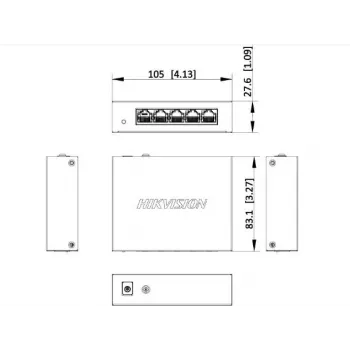 Hikvision DS-3E0505-O 5-pordiline Gigabit lauakommutaator