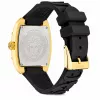 Versace V-Chrono naiste Šveitsi kvartskronograafkell 45mm musta sihverplaadiga nahkrihm VE8K00624