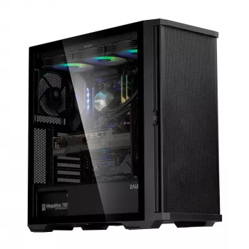 Zalman Z10 ATX Mid Tower korpus, must, karastatud klaas, 4x ARGB ventilaatorit