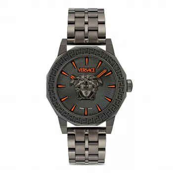 Versace meeste V-Race GMT Alarm kell VE9I00524 43mm roostevaba teras must sihverplaat