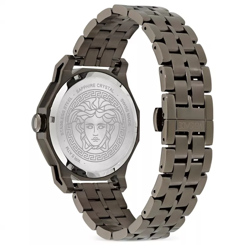 Versace meeste V-Race GMT Alarm kell VE9I00524 43mm roostevaba teras must sihverplaat