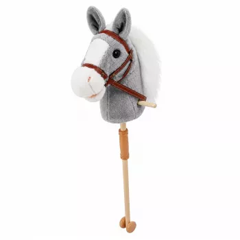 LEAN TOYS Hobuhobune Hobune kepi otsas Hobusepea Galopeeriv ja hirnuv heli Hall 100 cm