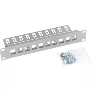 Triton RAC-PP-X03-C1 10-pordiline 1U tühi Keystone jaotuspaneel, hall