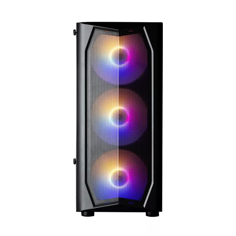 Zalman N4 Rev.1 Mid-Tower ATX korpus 6 ARGB ventilaatoriga, karastatud klaasiga, must