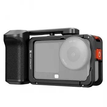 KF kaamera puurraam koos käepidemega DJI Osmo Action 6 / Action 5 / Action 4 / Action 3 jaoks, alumiiniumsulam, must, KF12.0036