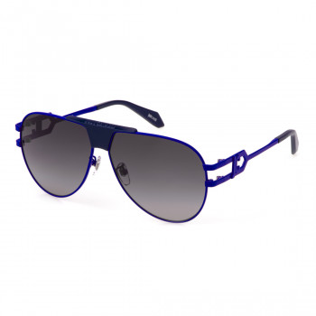 JUSTCAVALLI unisex päikeseprillid SJC095-6201HR kandilised mustad halli gradiendiga 62mm