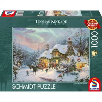Schmidt Spiele Thomas Kinkade Studios: Santa's Night Before Christmas 1000-osaline pusle