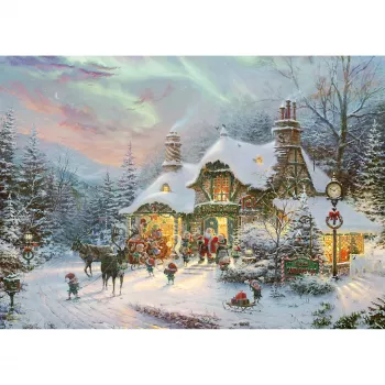 Schmidt Spiele Thomas Kinkade Studios: Santa's Night Before Christmas 1000-osaline pusle