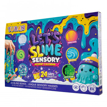 TUBAN Advendikalender komplekt - Let's Slime | 24 päeva DIY sliimi valmistamist