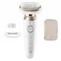 Braun Silk-épil 9 Flex SES9-011 3D epilaator, märg ja kuiv, valge/kuldne