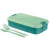 CURVER Lunch&Go ristkülikukujuline toidukauss integreeritud söögiriistadega, 1,4L, sinine
