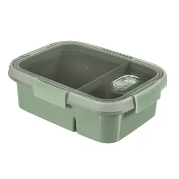 CURVER Smart Eco To Go kaheosaline ristkülikukujuline toidunõu 0,9L (0,6L + 0,3L) helesinine