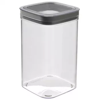 CURVER Dry Cube ruudukujuline toiduhoidmise konteiner 1,8 l läbipaistev halli kaanega, õhukindel ja lekkekindel