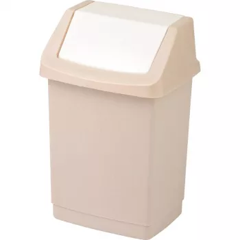 CURVER Click-It Deco 50L ristkülikukujuline prügikast push-nupuga kaane, beež