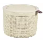 CURVER Jute ümmargune hoiukorv kaanega, 2L, kreemjas, 17x13 cm