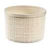CURVER Jute ümmargune hoiukorv kaanega, 2L, kreemjas, 17x13 cm