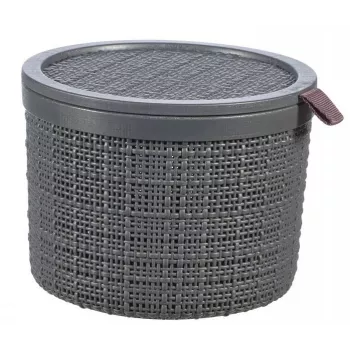 CURVER Jute-korv kaanega ümar 2L Ø17x13cm tumehall