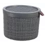 CURVER Jute-korv kaanega ümar 2L Ø17x13cm tumehall