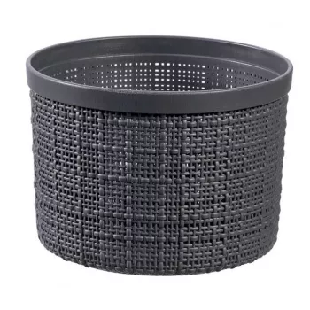 CURVER Jute-korv kaanega ümar 2L Ø17x13cm tumehall