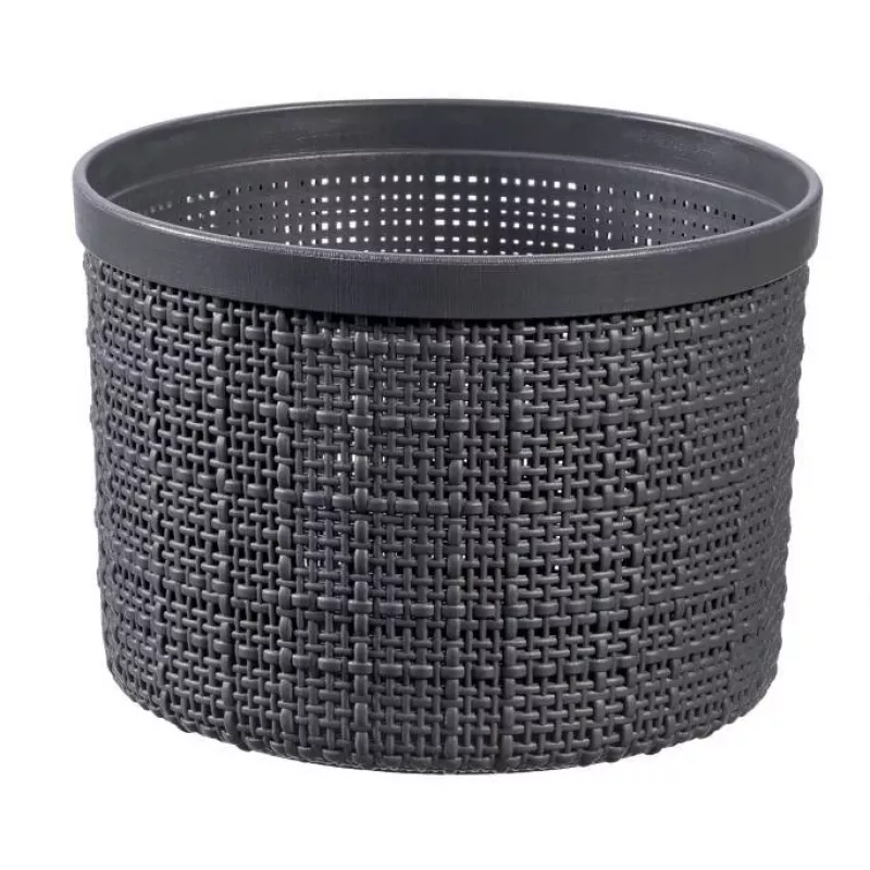 CURVER Jute-korv kaanega ümar 2L Ø17x13cm tumehall