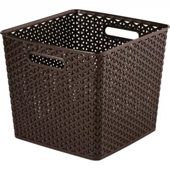 CURVER My Style Square 25L hoiukorv tume pruun 32,5x32,5x28cm