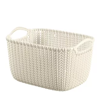 CURVER Knit Collection ristkülikukujuline hoiukorv S 8L valge 30x22x17 cm