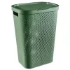 CURVER Infinity Recycled 60L pesukast, roheline, 44x35x60 cm, ventileeritud taaskasutatud plastist pesukorv kaanega ja käepidemetega