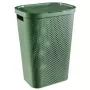CURVER Infinity Recycled 60L pesukast, roheline, 44x35x60 cm, ventileeritud taaskasutatud plastist pesukorv kaanega ja käepidemetega