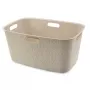 CURVER Softex 45L pesukorv kriitvalge, pehme puutega ristkülikukujuline korv integreeritud käepidemetega, 57 x 37 x 27 cm
