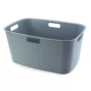 CURVER Softex 45L ristkülikukujuline pesukorv integreeritud käepidemetega, türkiissinine, 57x37x27 cm