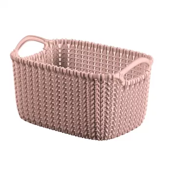 CURVER Knit XS ristkülikukujuline hoiukorv 3L 25x18x14 cm roosa